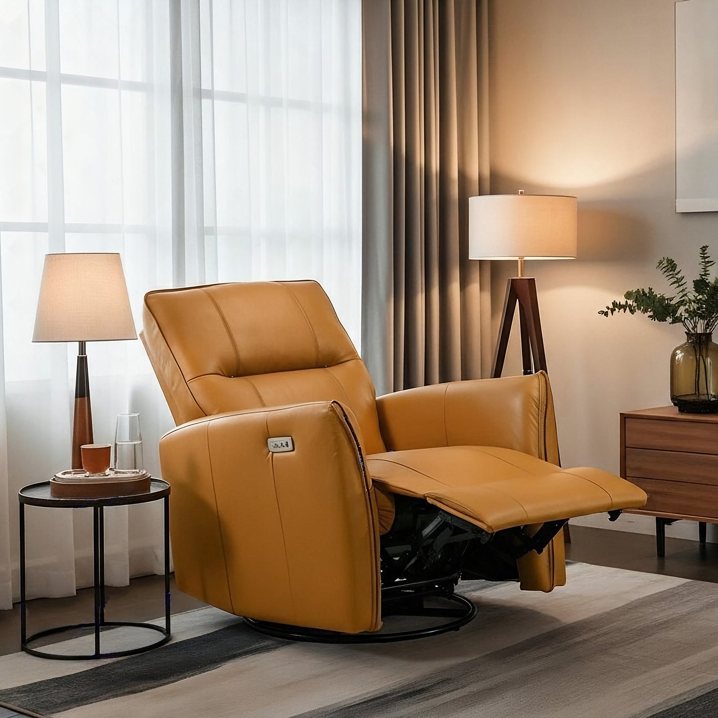 Galano Leather Power Recliner 31.5" W x 37.4" D x 39.6" H