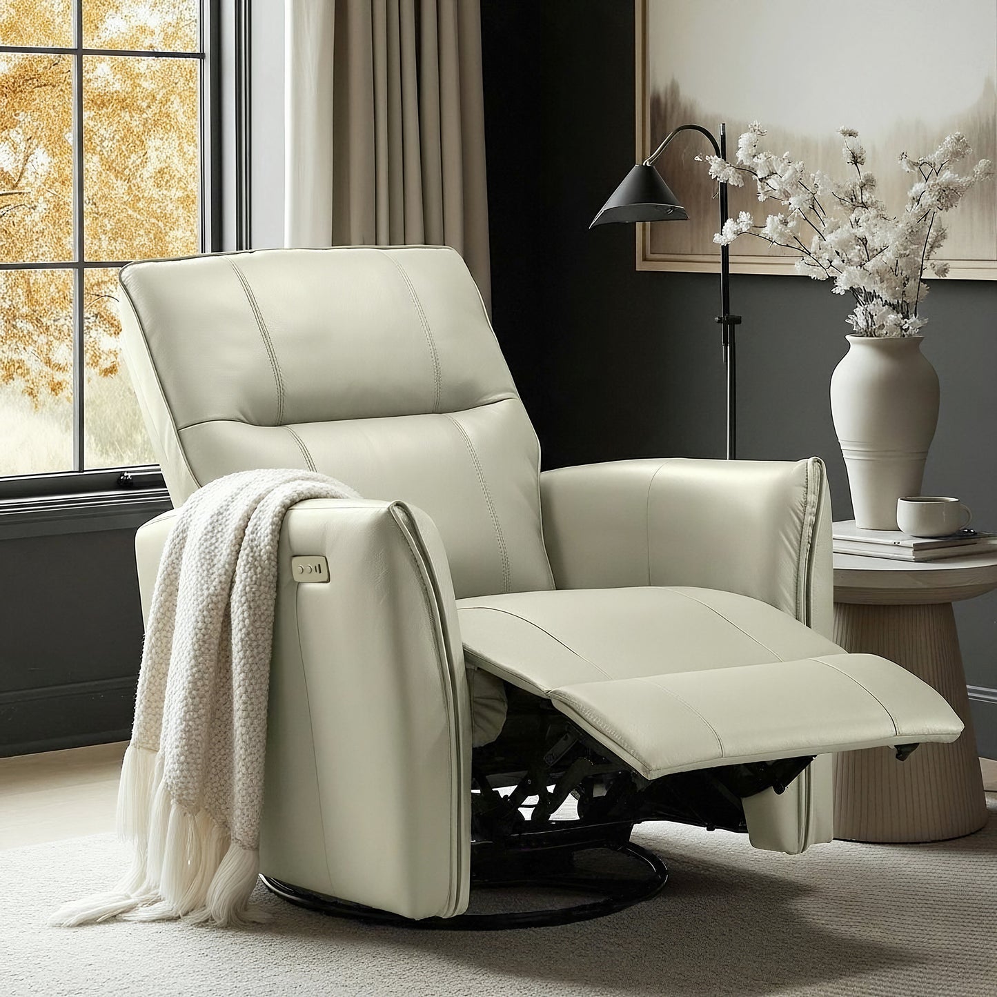 Galano Leather Power Recliner 31.5" W x 37.4" D x 39.6" H