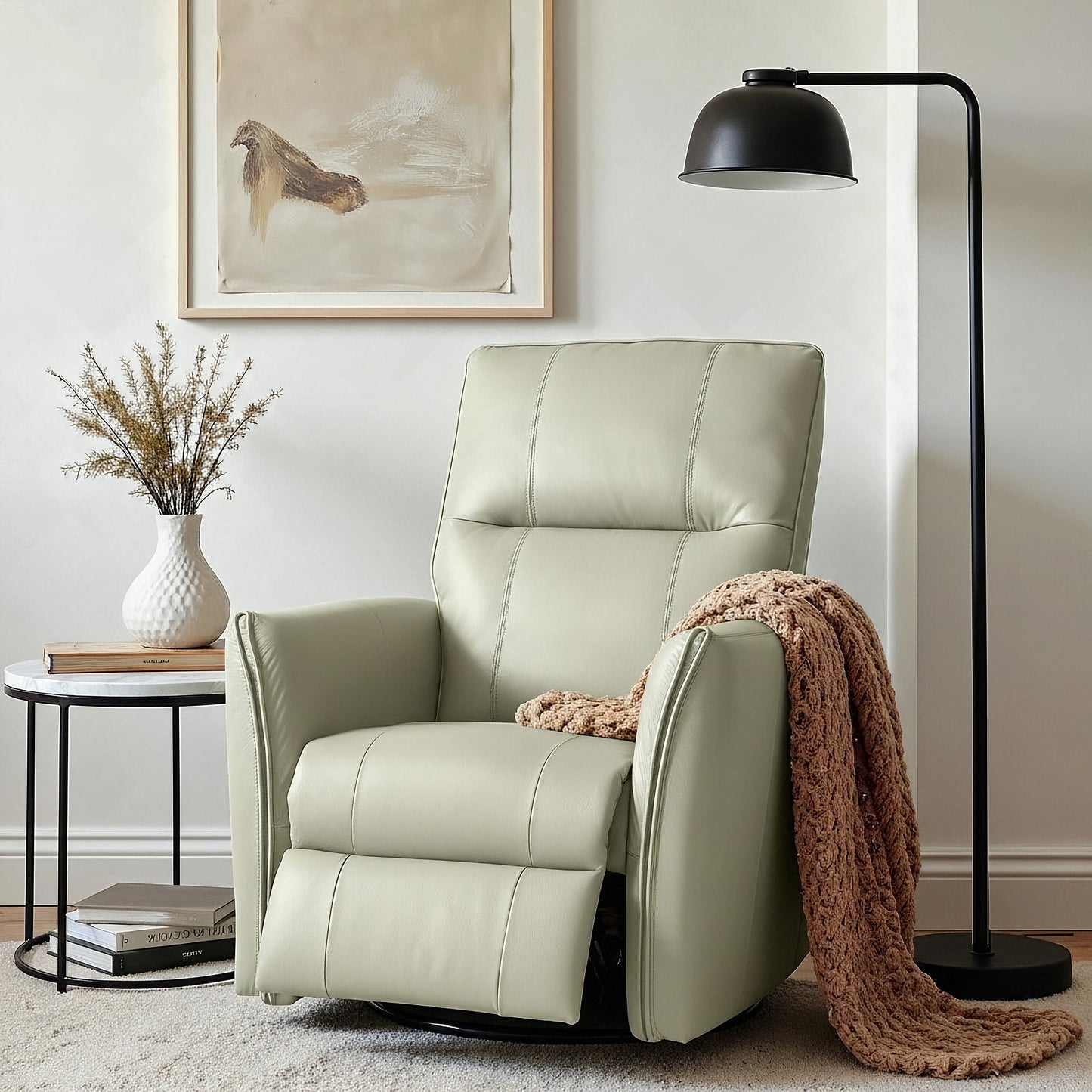 Galano Leather Power Recliner 31.5" W x 37.4" D x 39.6" H
