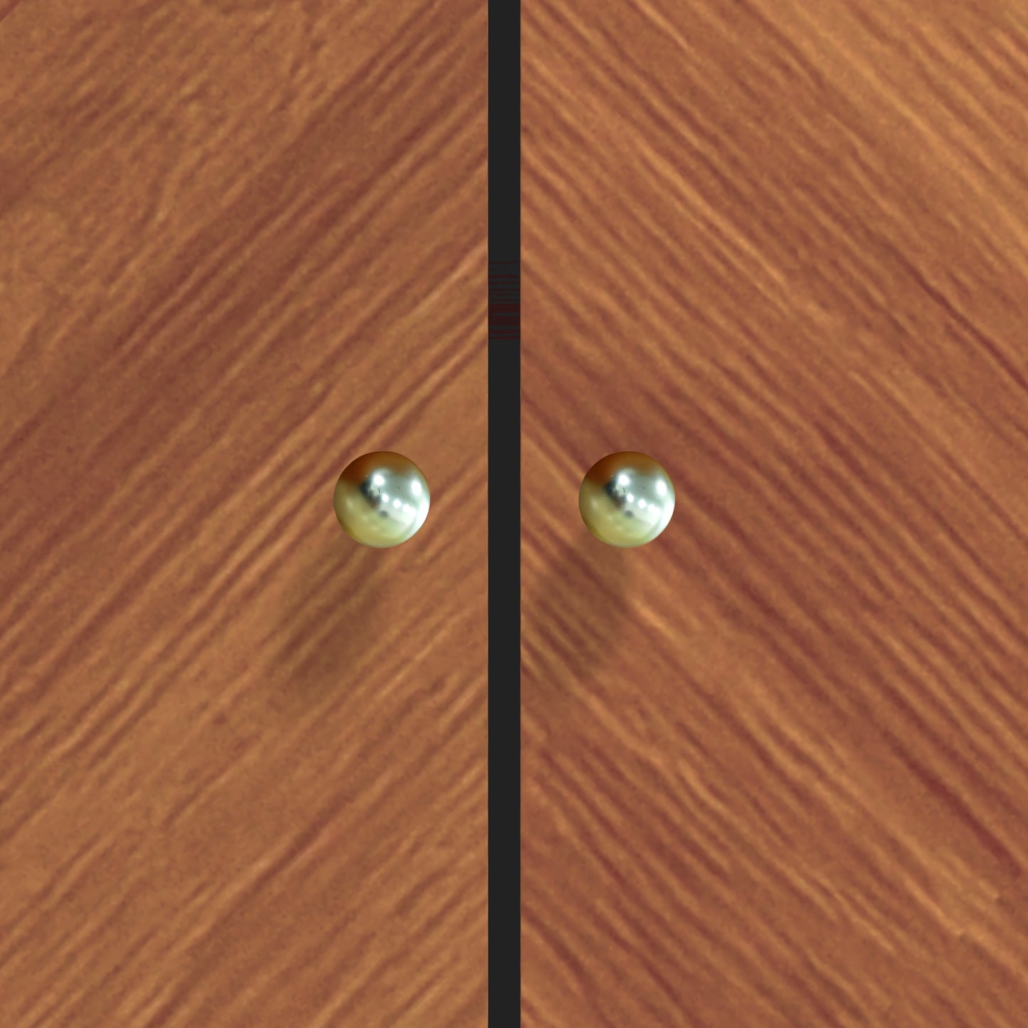 Galano 2-Door Accent Cabinet with Chevron Doors in Amber Walnut 30.9" W x 15.8" D x 30" H