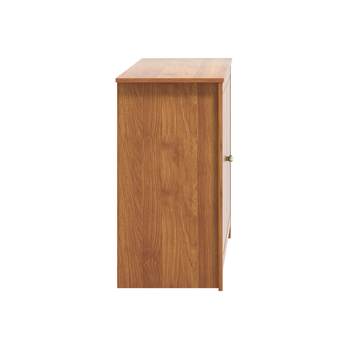 Galano 2-Door Accent Cabinet with Chevron Doors in Amber Walnut 30.9" W x 15.8" D x 30" H