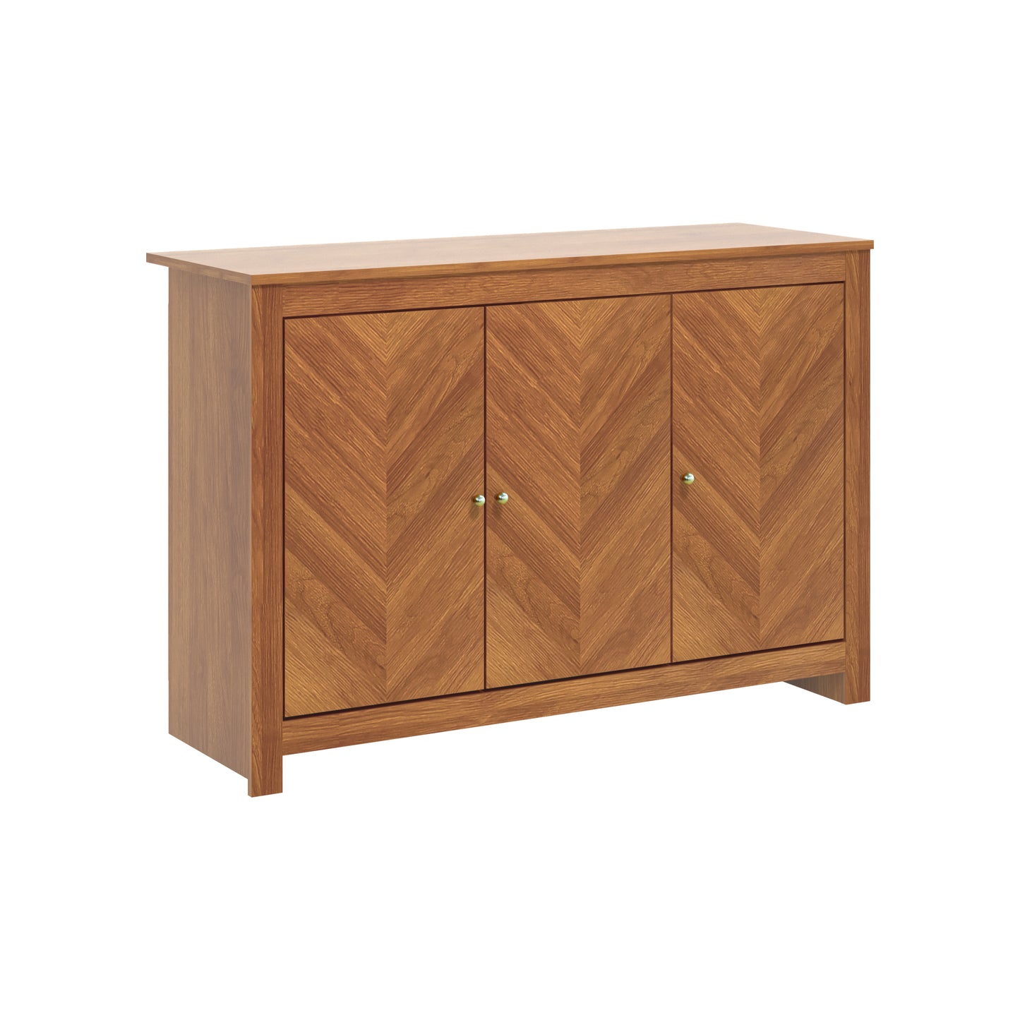 Galano sideboard with chevron-pattern doors 44.3" W × 15.8" D × 30" H