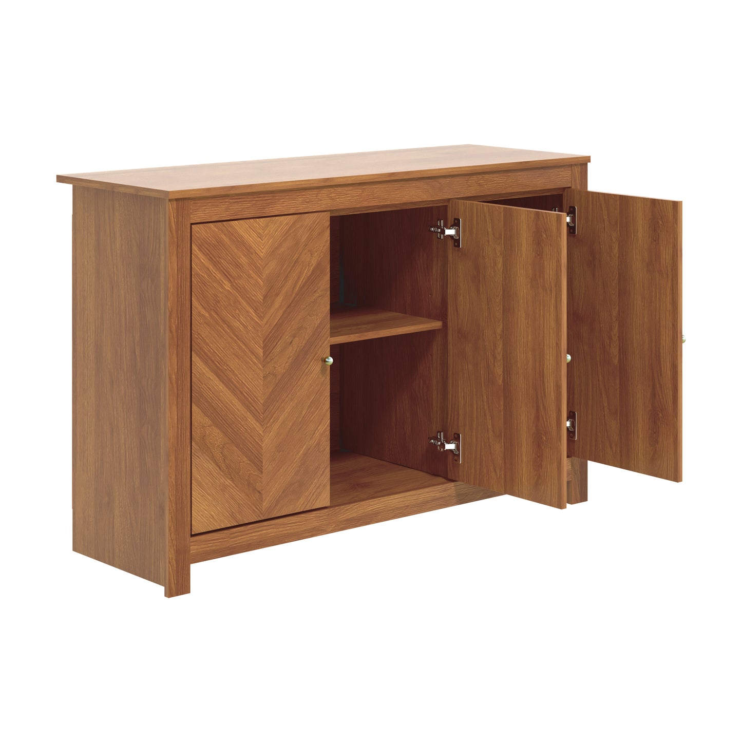 Galano sideboard with chevron-pattern doors 44.3" W × 15.8" D × 30" H