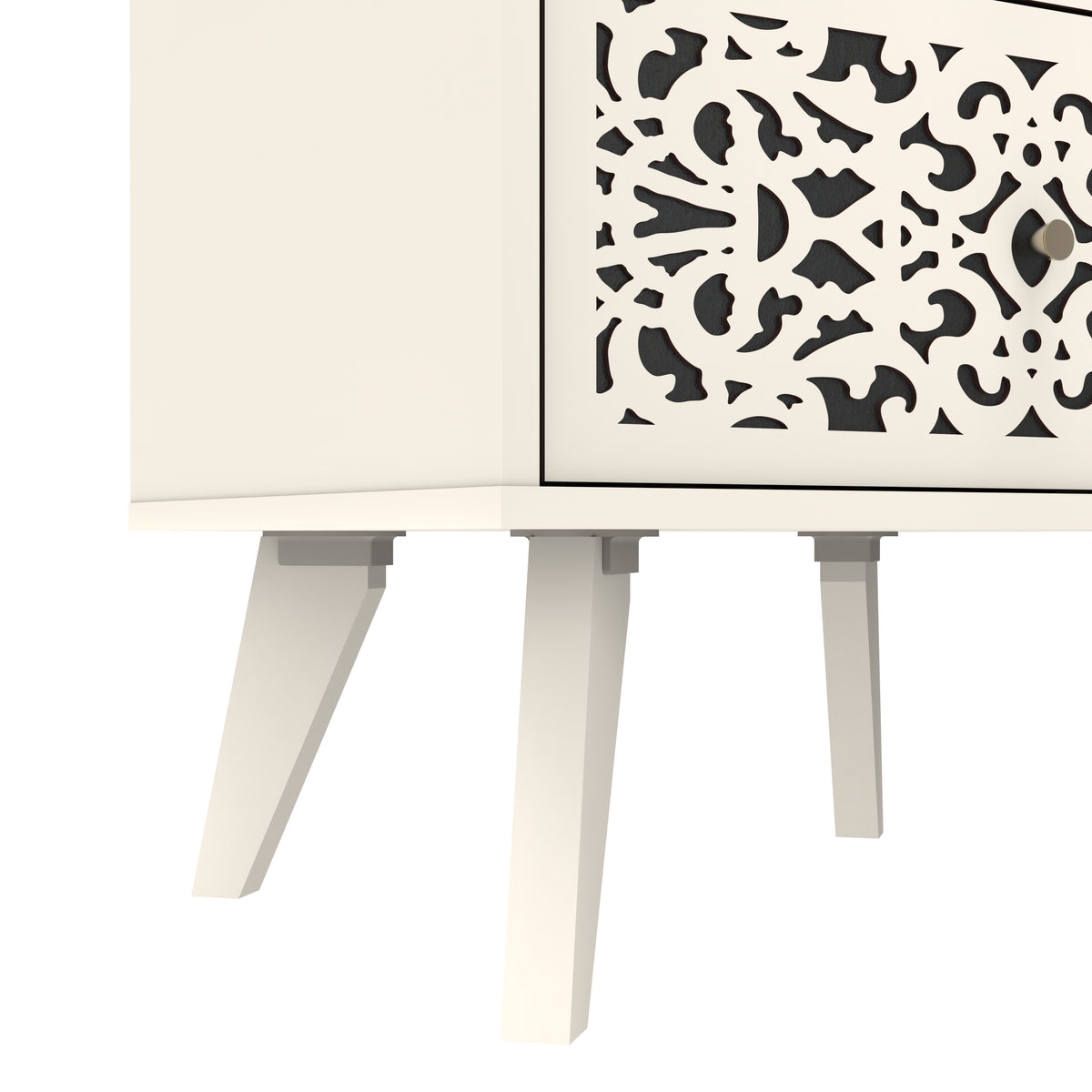 GALANO 2-Drawer Nightstand Set of 2 with Decorative Cutout Fronts